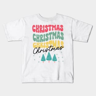 Christmas Colorful Text Kids T-Shirt